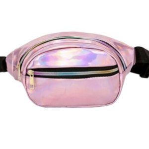 Fanny Pack Belt Bags Solid PINK Metallic